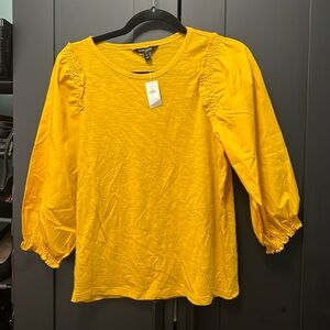 Banana Republic cotton top. Mustard color. Size S. Brand new with tags.